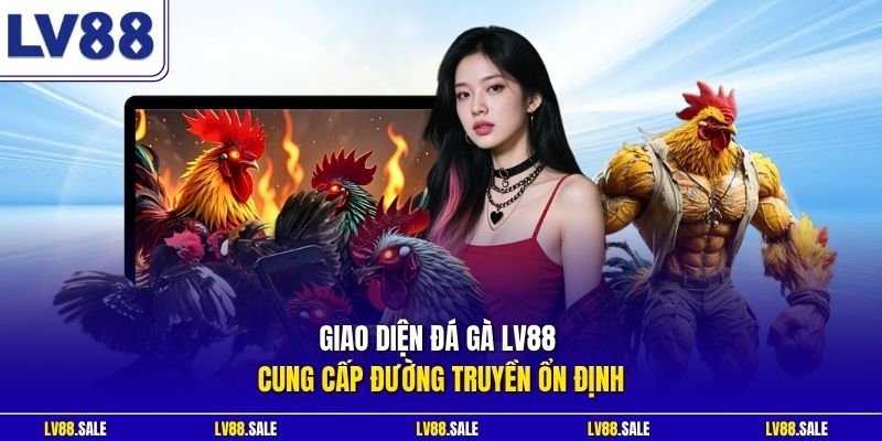 Giao diện đá gà LV88 cung cấp đường truyền ổn định